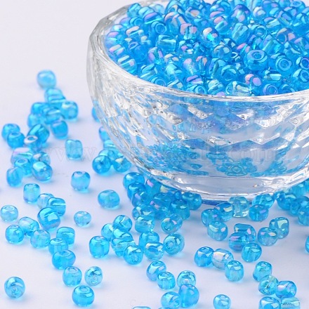 Ornaland 6/0 perles de rocaille rondes en verre SEED-OL0002-02-4mm-06-1