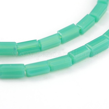 Faceted Rectangle Glass Beads Strands GLAA-J065-B18-1