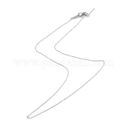 Ionenplattierung (IP) 304 Edelstahl-Kabelkette für Männer und Frauen X-NJEW-M200-14P-1