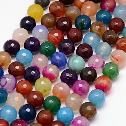 Natural Agate Beads Strands G-G580-12mm-18A-1