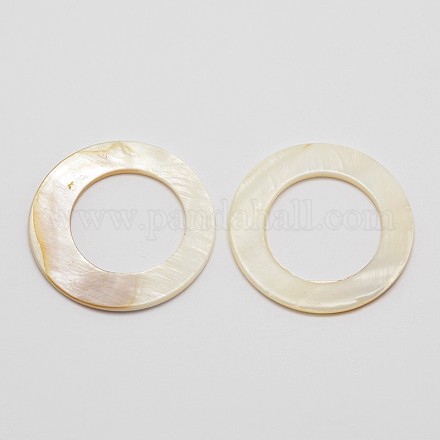 Donut Freshwater Shell Linking Rings SHEL-M006-38-1