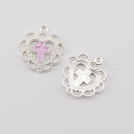 Подвески из эмали и сплава HEAR-PW0001-064G-1