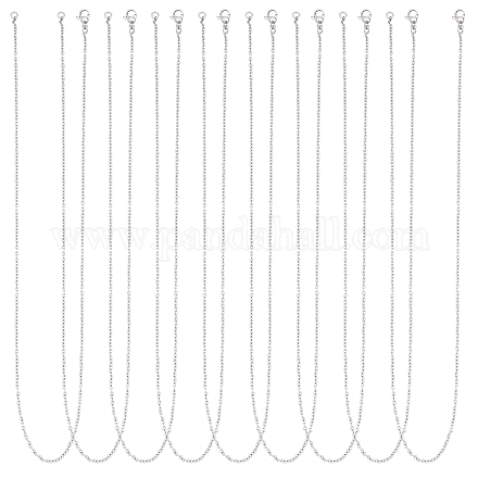 Unicraftale klassisch schlicht 304 Edelstahl Herren Damen Kabelkette zur Halskettenherstellung STAS-UN0012-66-1