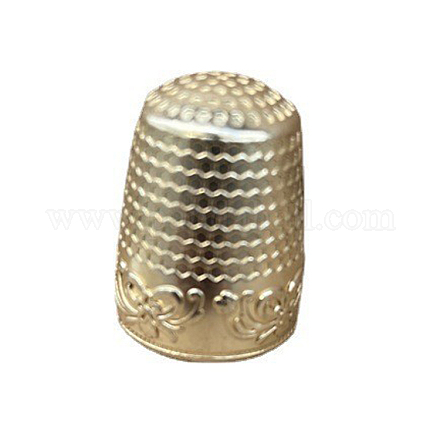 真鍮の裁縫指ぬき  指先プロテクターツール  DIYクラフトアクセサリー  コラム  ゴールドカラー  17.6mm SENE-PW0002-103G-1