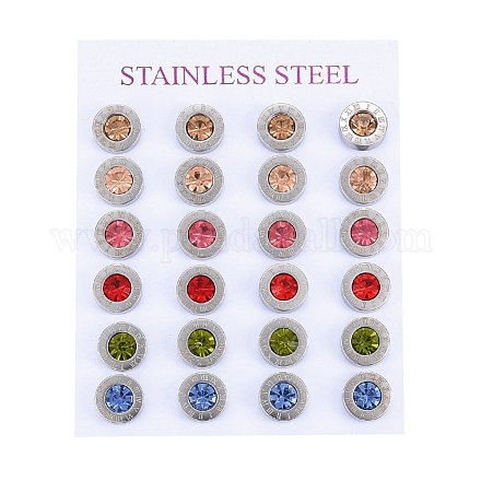 304 Stainless Steel Stud Earrings EJEW-H362-10P-B-1