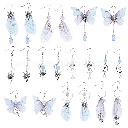 Wholesale SUNNYCLUE 1 Box DIY 10 Pairs Butterfly Wing Charms Fairy Charm  Earring Making Kits Organza Fabric Insect Butterflies Charms for Jewelry  Making Kit Teardrop Beads Linking Rings Adult Women Starter Set 