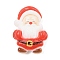 Christmas Series Opaque Resin Cabochons, with Glitter Powder, Santa Claus, 25.5x18.5x9mm