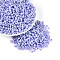 Glass Seed Beads, Ceylon, Round, Lilac, 6/0, 4mm, Hole: 1.5mm, about 4500pcs/pound