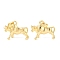 Brass Pendants, Rack Plating, Long-Lasting Plated, Lead Free & Cadmium Free, Golden, Cattle, 20.5x26.5x9mm, Hole: 5.5x3.5mm