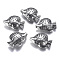 CCB Plastic Beads, Fish, Antique Silver, 38.5x28x11mm, Hole: 1.8mm