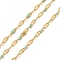 Ion Plating(IP) 304 Stainless Steel Dapped Chains, Enamel Style, Real 18K Gold Plated, Soldered, with Spool, Polished, Light Cyan, 4x2x0.3mm, about 32.81 Feet(10m)/Roll