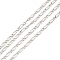 Anti-Tarnish Rhodium Plated 925 Sterling Silver Figaro Chains, Soldered, Platinum, Link: 5x2x0.5mm and 3x2x0.5mm
