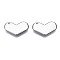 Non-Tarnish 316 Surgical Stainless Steel Pendants, Heart, Stainless Steel Color, 12x19.5x1.5mm, Hole: 1.8mm