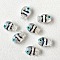 Handmade Lampwork Beads, Fish, Turquoise, 14x10mm