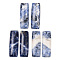 Natural Sodalite Pendants, Rectangle Charms, 38~40x13~13.5x4~5mm, Hole: 1.2mm