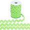 Polyester Wave Lace Trim Ribbon, Wave Bending Lace Trim, Clothes Accessories, Green Yellow, 3/8 inch(10mm), 24.5~25 yards