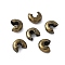 Iron Crimp Beads Covers, Antique Bronze Color, Size: About 5mm In Diameter, Hole: 1.5~1.8mm