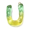 Resin Pendant, with Iron Ring Finding, Letter A~Z, Letter U, 40x28x7.5mm, Hole: 2mm