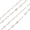 925 Sterling Silver Dapped Chains, Soldered, Silver, 4x2.5x0.5mm
