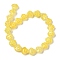 Handmade Lampwork Beads Strands, Shell Shapes, Yellow, 17x18x9~10mm, Hole: 1.2mm, about 22pcs/strand, 16.14''(41cm)