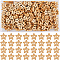 Natural 2-hole Wood Buttons, Star Shape, BurlyWood, 13mm, about 250pcs/box