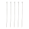 Iron Eye Pin, Nickel Free, Platinum, 70x0.7mm, Hole: 2mm, about 240pcs/100g