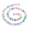 1Strand Cat Eye Beads Strands, Round, Mixed Color, 7.5~8mm, Hole: 1mm, about 48pcs/strand, 13.58''~13.78''(34.5~35cm)