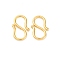 304 Stainless Steel S-Hook Clasps, for Necklace, Bracelet Making, Real 18K Gold Plated, 12x8.5x1.5mm