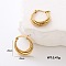 Stainless Steel Twist Hoop Earrings, Golden, 20x20mm
