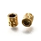 304 Stainless Steel Beads, Column, Ion Plating(IP), Real 18K Gold Plated, 5x5x5mm, Hole: 3mm