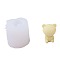 Bear DIY Candle Silicone Molds, for Scented Candle Making, White, 3.6x3.6cm