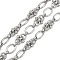 304 Stainless Steel Oval Link Chains, Unwelded, with Spool, Stainless Steel Color, 13.5x10x2mm, 5m/roll