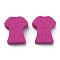 Food Grade Eco-Friendly Silicone Beads, Female nurse Clothes, Fuchsia, 25x22x8mm, Hole: 2.5mm