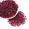 6/0 Gradient Color Glass Seed Beads, Transparent Colours Fringe Teardrop Beads, Medium Violet Red, 5x4x4mm, Hole: 1.2mm, about 4500pcs/pound
