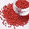 Glass Seed Beads, Opaque Colours Seed, Round, Red, Size: about 2mm in diameter, hole:1mm, about 6666pcs/100g