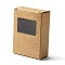 Rectangle Paper Folding Box, Mailing Boxes, with PVC Clear Window, for Jewelry, Handmade Soap Package, Wheat, Finish Product: 6.5x3x9cm