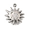 304 Stainless Steel Pendants, Sun Charm, Anti-Tarnish, Stainless Steel Color, 16.5x15x2.5mm, Hole: 1mm