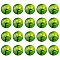 Half Round/Dome Tree Pattern Glass Flatback Cabochons for DIY Projects, Green Yellow, 25x6mm