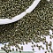MIYUKI Delica Beads, Cylinder, Japanese Seed Beads, 11/0, (DB0372) Matte Opaque Light Olive Luster, 1.3x1.6mm, Hole: 0.8mm, about 10000pcs/bag, 50g/bag