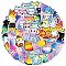 50Pcs Cartoon Cat Paper Sticker, Self-adhesion, for Suitcase, Skateboard, Refrigerator, Helmet, Mobile Phone Shell, Mixed Color, 28~52x38~52x0.2mm, 50pcs/set