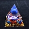 Luminous Constellation Orgonite Pyramid Resin Energy Generators, Reiki Round Stone Inside for Home Office Desk Decoration, Capricorn, 60mm