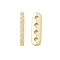 Alloy Multi-strands Links, Cadmium Free & Lead Free,  Oval, Matte Gold Color, 14x4x1.5mm, Hole: 1.6mm