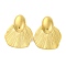Ion Plating(IP) 304 Stainless Steel Hat Stud Earrings, Real 18K Gold Plated, 38x30mm