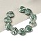 Natural Green Spot Jasper Beads Strands, Faceted, Heart, 14.5~15x15~15.5x5.5~6mm, Hole: 1mm, about 10pcs/strand, 5.51~5.71''(14~14.5cm)