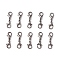 Zinc Alloy Lobster Claw Clasps, Gunmetal, 25mm, 10pcs/set