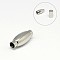 Tarnish Resistant 304 Stainless Steel Magnetic Clasps with Glue-in Ends, Column with Barrel, 17x7mm, Hole: 3mm