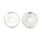 Brass Spacer Beads, Flat Round, Silver, 8x2mm, Hole: 1.9mm