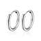 Stainless Steel Hoop Earrings, Stainless Steel Color, Ring, 2.5x17mm