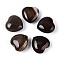 Natural Agate(Dyed & Heated) Heart Stones, Pocket Palm Stone for Reiki Balancing, Coffee, 28.5~29.5x29~30x13~15.5mm
