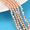 Natural Cultured Freshwater Pearl Beads Strands, Two Sides Polished, Grade 3A+, PeachPuff, 3~4mm, Hole: 0.6mm, about 95~102pcs/strand, 14.17~14.33''(36~36.4cm)